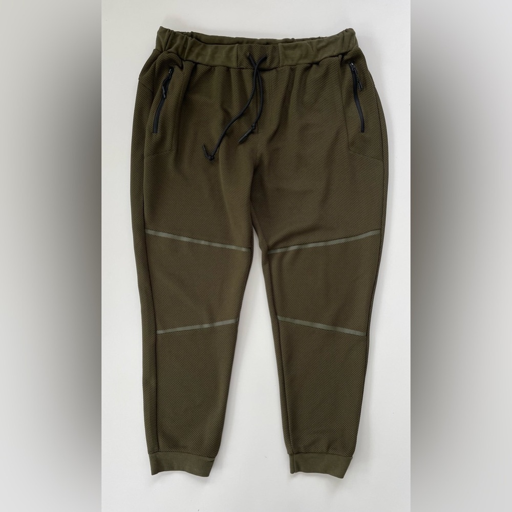 ZYIA Active Men's Olive Green Textured Mesh Joggers Size XL